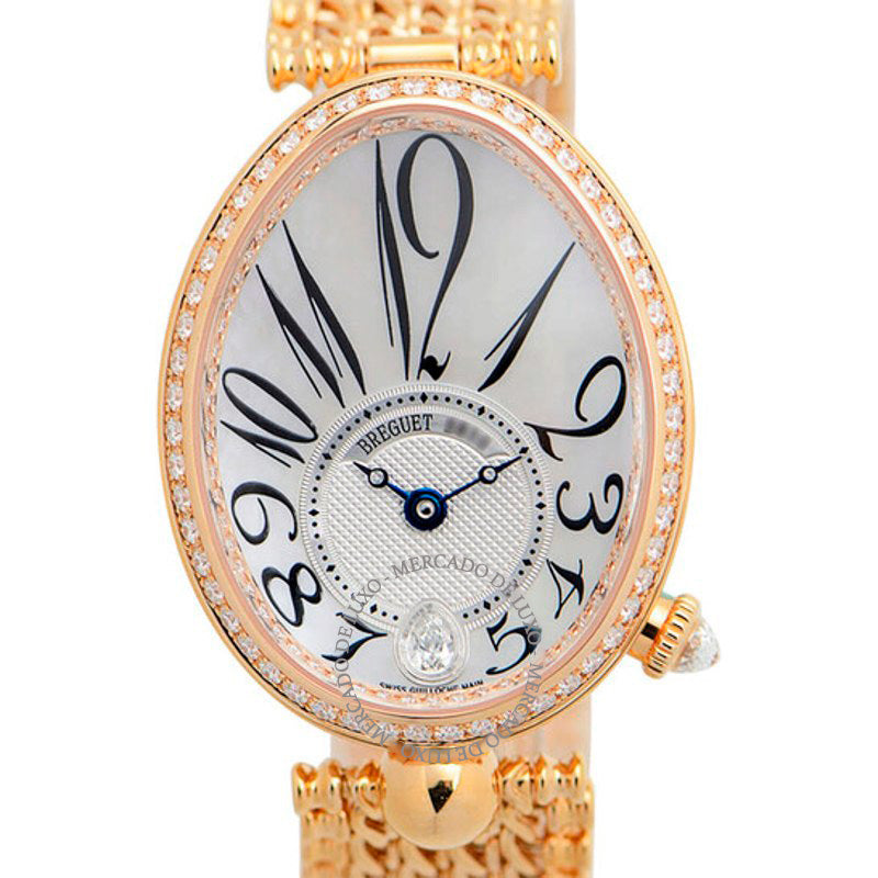 Relógio Reine de Naples em ouro rosa 18k com madrepérola e diamantes 28 mm - Mercado de Luxo - O Maior E-Commerce de Bens, Produtos e Serviços de Luxo do Brasil.
