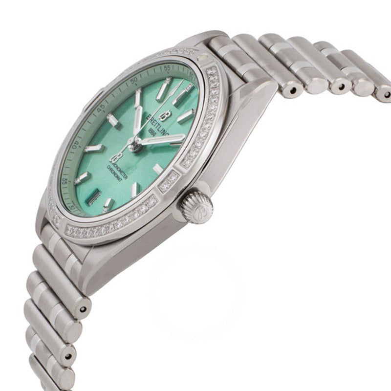 Relógio Chronomat Automático Diamante Mostrador Verde 36 mm - Mercado de Luxo - O Maior E-Commerce de Bens, Produtos e Serviços de Luxo do Brasil.