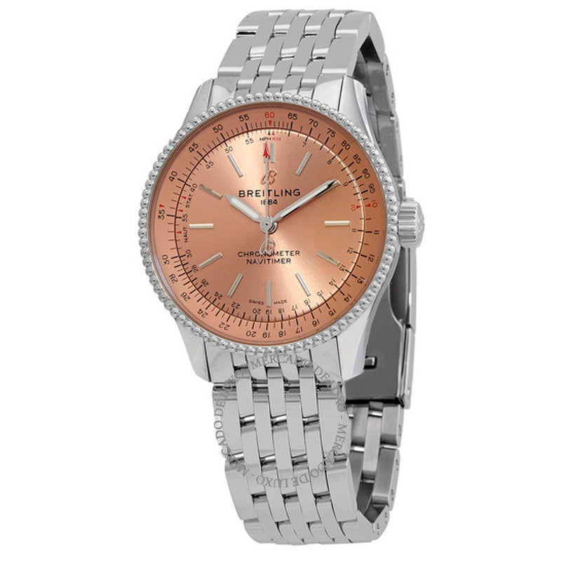 Relógio Navitimer Cronômetro Automático Mostrador de Cobre 35 mm - Mercado de Luxo - O Maior E-Commerce de Bens, Produtos e Serviços de Luxo do Brasil.
