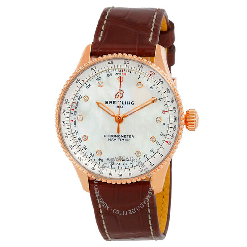 Relógio Navitimer 36 mm Automático Madrepérola Diamante 36 mm - Mercado de Luxo - O Maior E-Commerce de Bens, Produtos e Serviços de Luxo do Brasil.