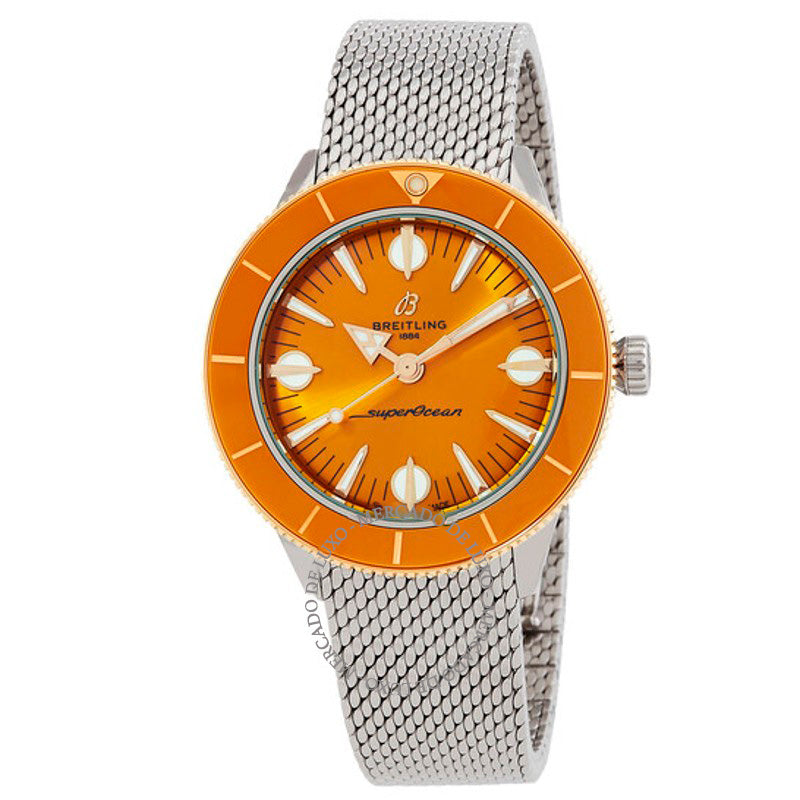 Relógio Superocean Heritage Automático Mostrador Laranja 38 mm - Mercado de Luxo - O Maior E-Commerce de Bens, Produtos e Serviços de Luxo do Brasil.