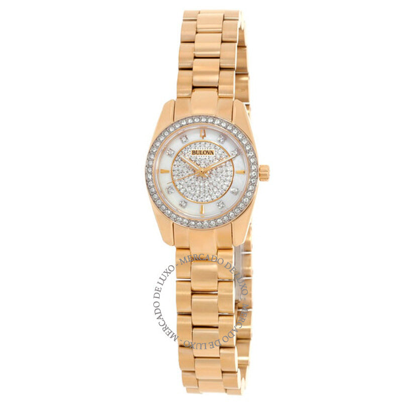 Relógio Conjunto de presente com mostrador e pulseira de cristal de quartzo branco 23 mm - Mercado de Luxo - O Maior E-Commerce de Bens, Produtos e Serviços de Luxo do Brasil.