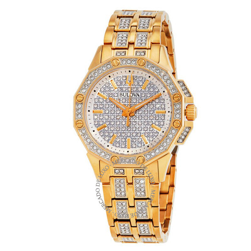 Relógio Mostrador prateado de cristal de quartzo Octava 34 mm - Mercado de Luxo - O Maior E-Commerce de Bens, Produtos e Serviços de Luxo do Brasil.