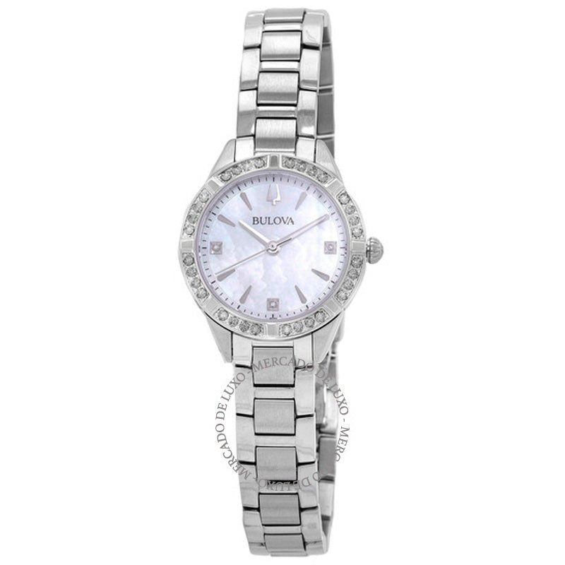 Relógio Sutton Quartzo Cristal Diamante Mostrador Madrepérola Branca 28 mm - Mercado de Luxo - O Maior E-Commerce de Bens, Produtos e Serviços de Luxo do Brasil.