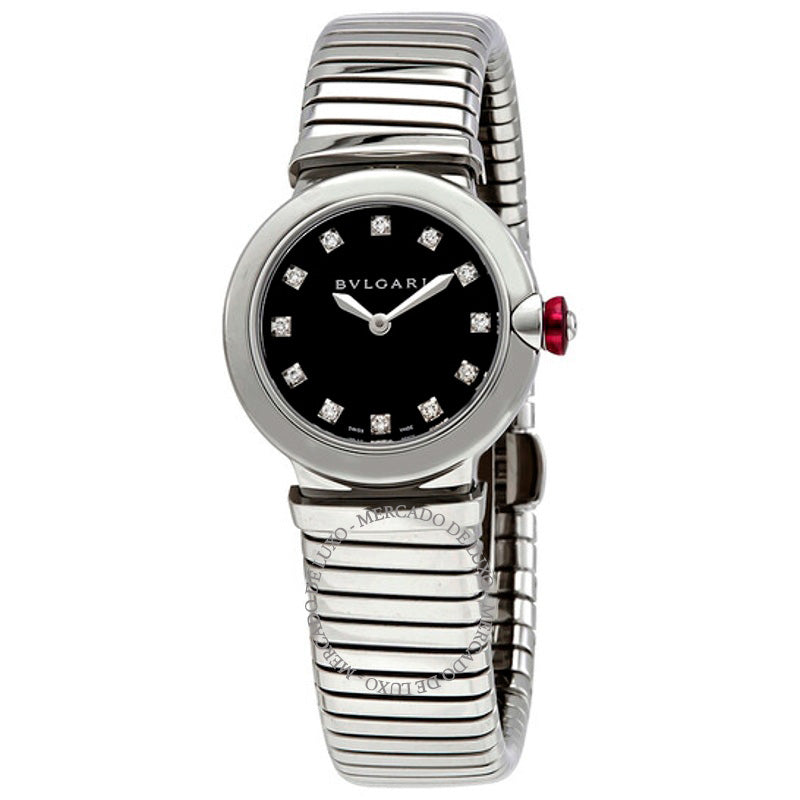 Relógio LVCEA Tubogas Quartzo Diamante Mostrador Preto 28 mm - Mercado de Luxo - O Maior E-Commerce de Bens, Produtos e Serviços de Luxo do Brasil.