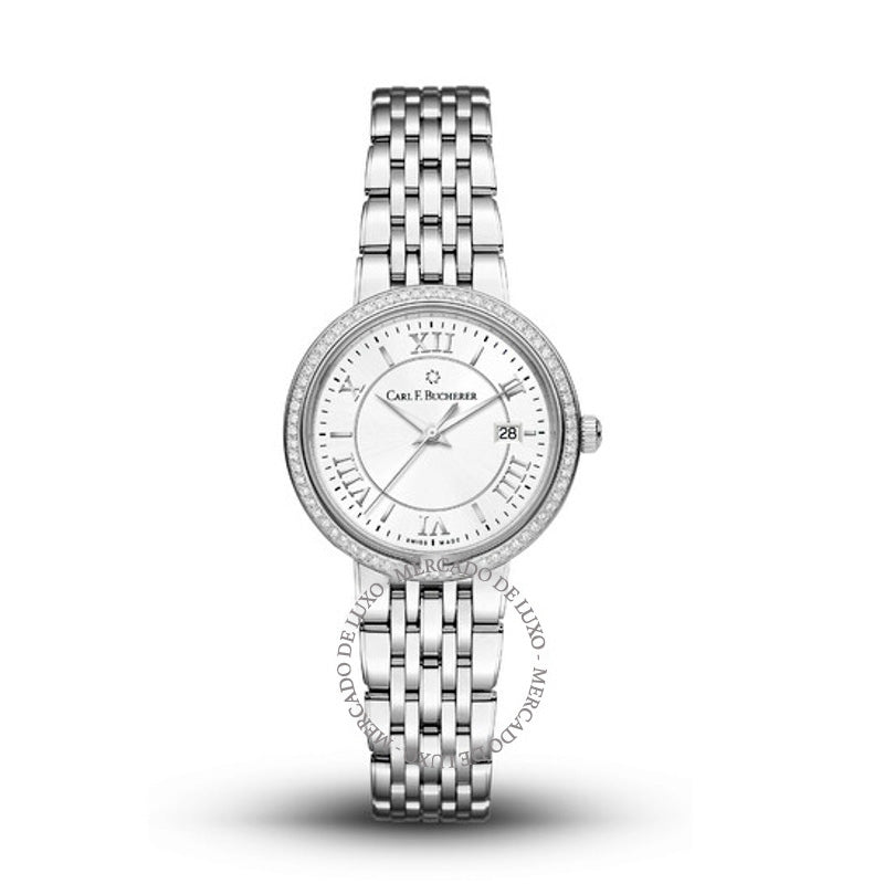 Relógio Adamavi Quartzo Diamante Mostrador Branco 28 mm - Mercado de Luxo - O Maior E-Commerce de Bens, Produtos e Serviços de Luxo do Brasil.