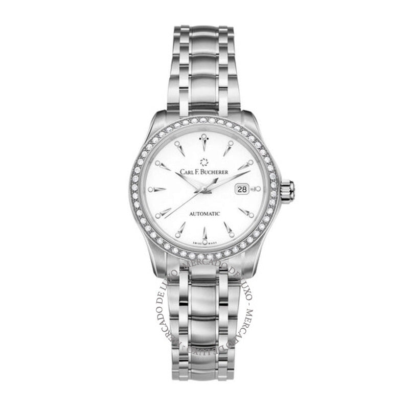 Relógio Manero Automático Diamante Mostrador Prata 30 mm - Mercado de Luxo - O Maior E-Commerce de Bens, Produtos e Serviços de Luxo do Brasil.