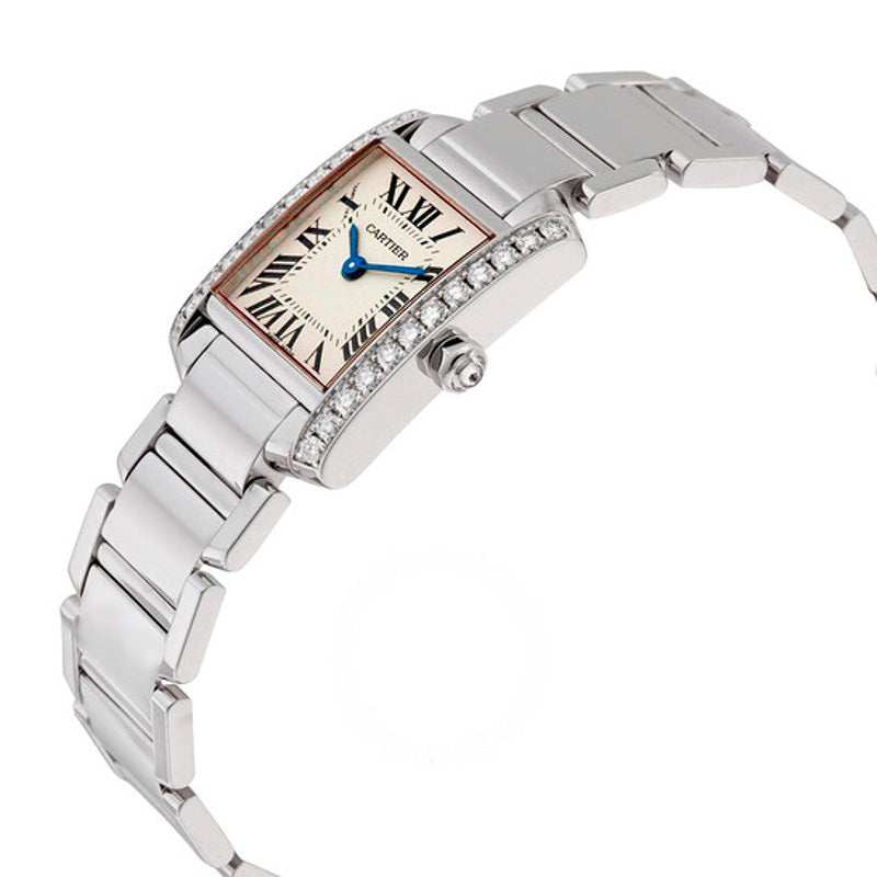 Relógio Tank Française 18kt Ouro Branco Diamante 20 mm - Mercado de Luxo - O Maior E-Commerce de Bens, Produtos e Serviços de Luxo do Brasil.