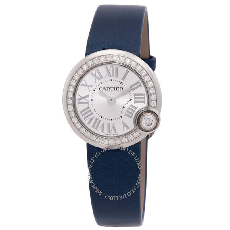 Relógio Ballon Blanc De Cartier Quartzo Mostrador Prateado 26 mm - Mercado de Luxo - O Maior E-Commerce de Bens, Produtos e Serviços de Luxo do Brasil.