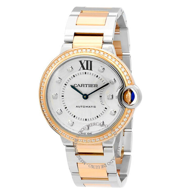 Relógio Ballon Bleu Automático Diamante Mostrador Prata 36 mm - Mercado de Luxo - O Maior E-Commerce de Bens, Produtos e Serviços de Luxo do Brasil.