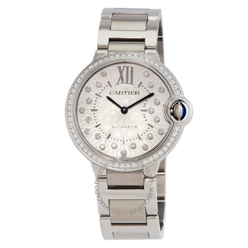 Relógio Ballon Bleu Automático Diamante Mostrador Prata 36 mm - Mercado de Luxo - O Maior E-Commerce de Bens, Produtos e Serviços de Luxo do Brasil.