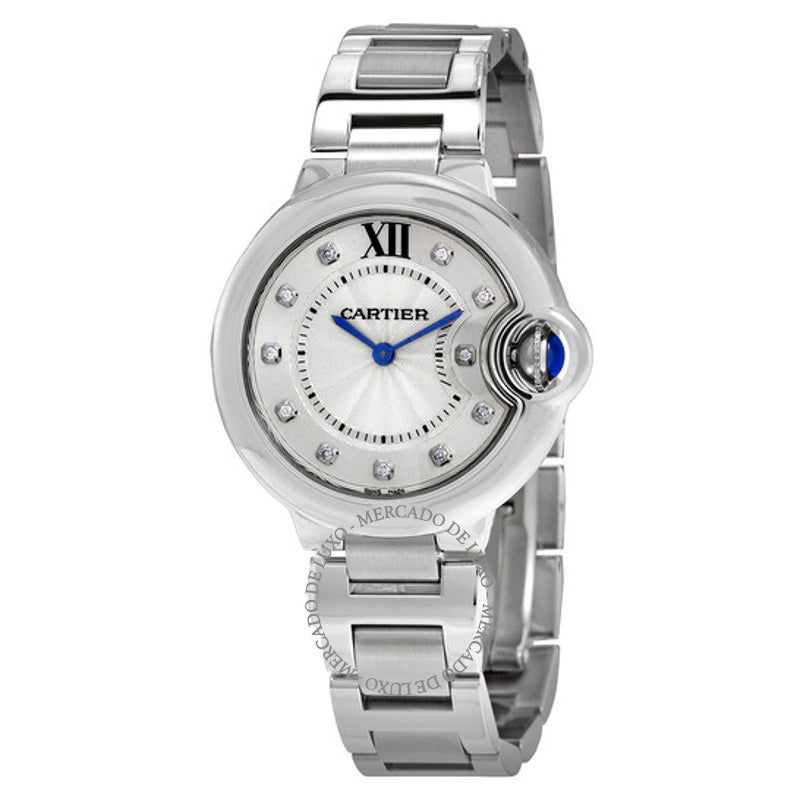 Relógio Ballon Bleu Quartzo Diamante Mostrador Prata 33 mm - Mercado de Luxo - O Maior E-Commerce de Bens, Produtos e Serviços de Luxo do Brasil.