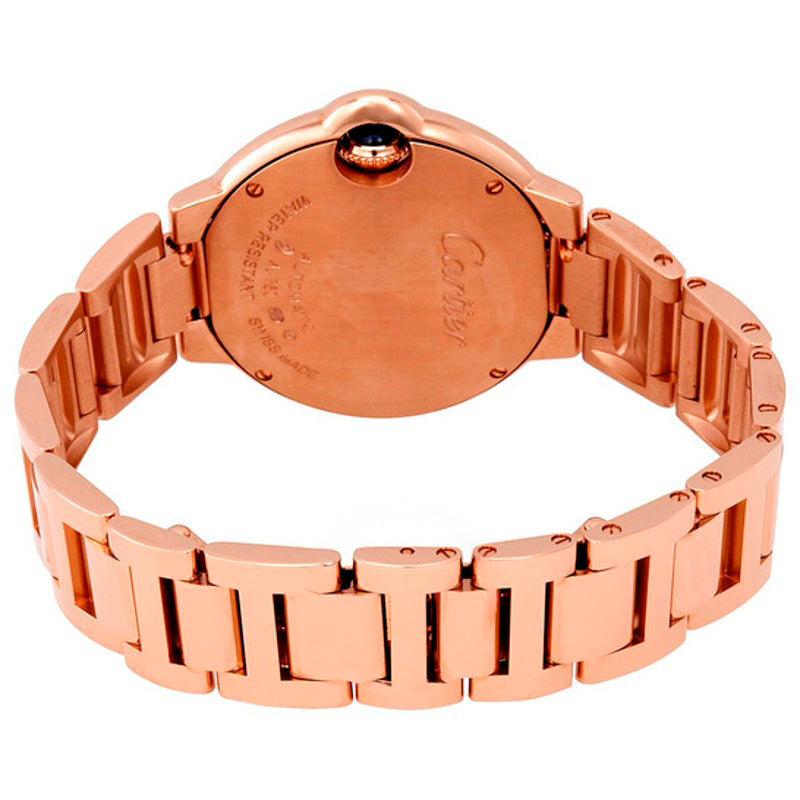 Relógio Ballon Bleu automático com mostrador prateado e diamantes em ouro rosa 18k 33 mm - Mercado de Luxo - O Maior E-Commerce de Bens, Produtos e Serviços de Luxo do Brasil.