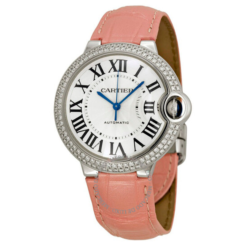 Relógio Ballon Bleu de Cartier com mostrador opalino prateado e ouro branco 18k médio 36 mm - Mercado de Luxo - O Maior E-Commerce de Bens, Produtos e Serviços de Luxo do Brasil.