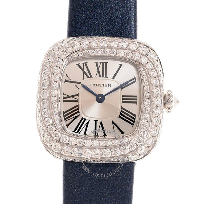 Relógio Coussin De Cartier Quartzo Diamante Mostrador Prateado 27 mm - Mercado de Luxo - O Maior E-Commerce de Bens, Produtos e Serviços de Luxo do Brasil.