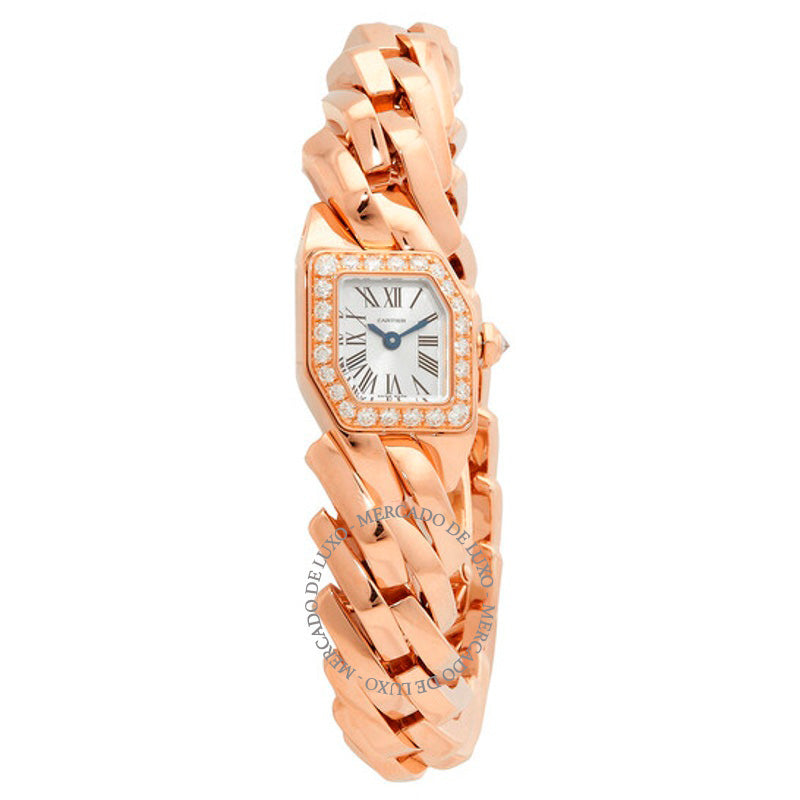 Relógio Maillon de Cartier Quartzo Diamante Mostrador Prateado 17 mm - Mercado de Luxo - O Maior E-Commerce de Bens, Produtos e Serviços de Luxo do Brasil.