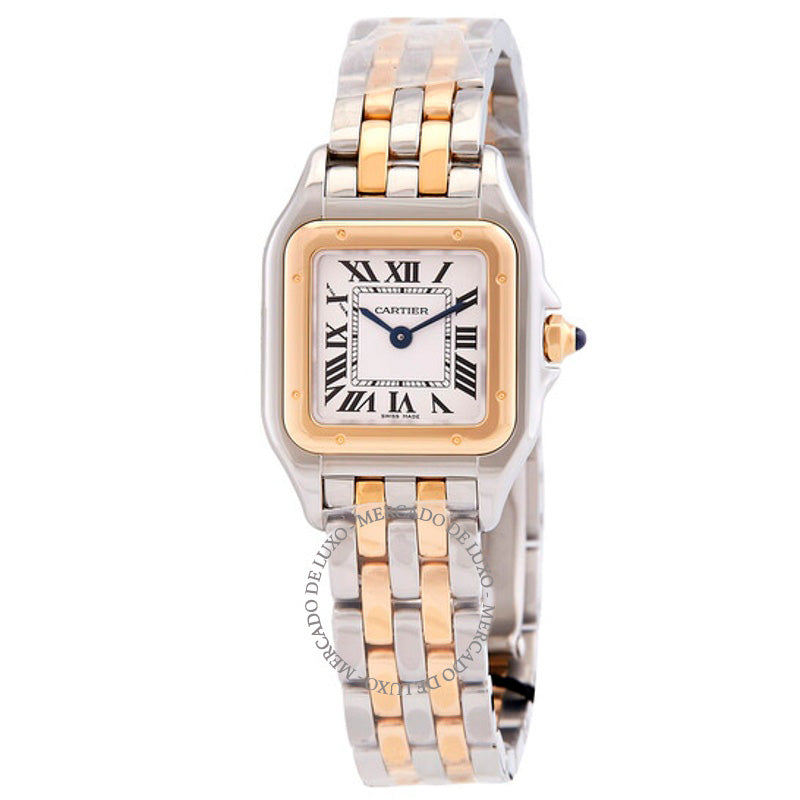 Relógio Panthere De Cartier Pequeno Quartzo Mostrador Prateado 22 mm - Mercado de Luxo - O Maior E-Commerce de Bens, Produtos e Serviços de Luxo do Brasil.