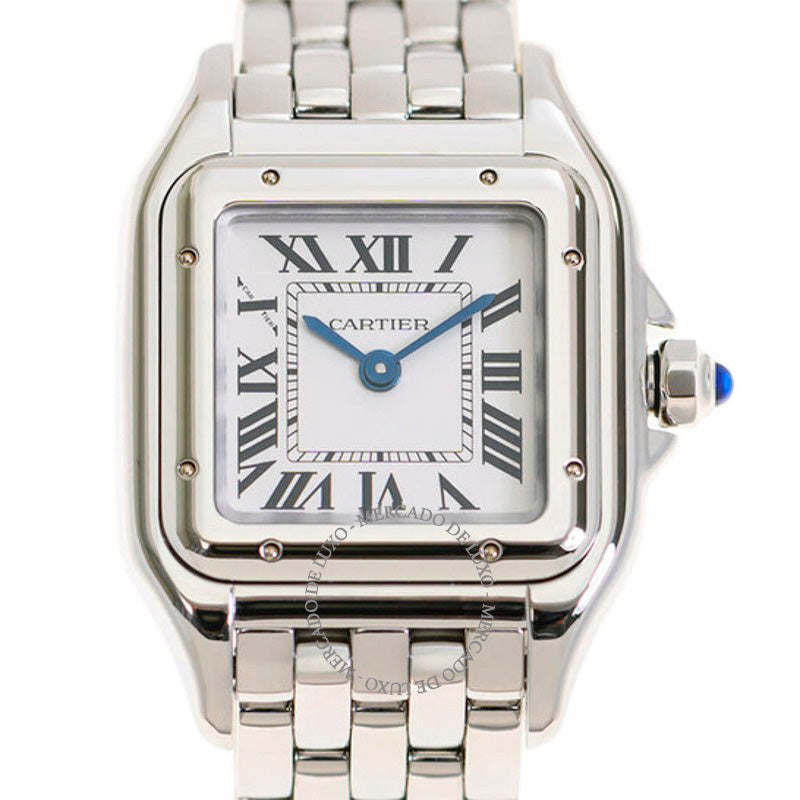 Relógio Mostrador Panthère De Cartier Quartzo Prateado 30 mm - Mercado de Luxo - O Maior E-Commerce de Bens, Produtos e Serviços de Luxo do Brasil.