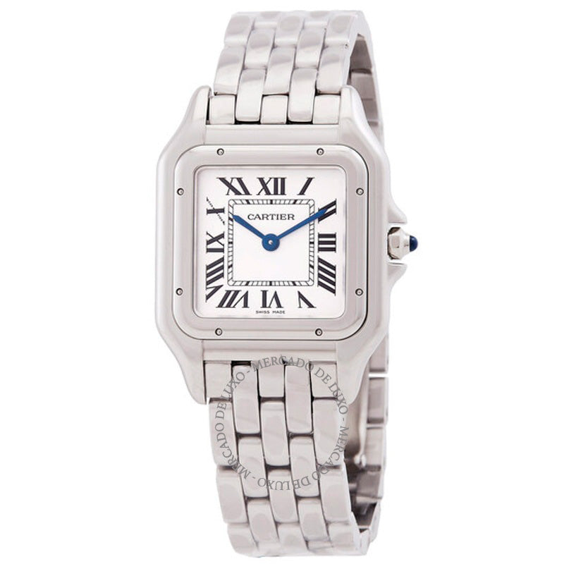 Relógio Panthère Médio Modelo De Cartier Quartzo Mostrador Prateado 37 mm - Mercado de Luxo - O Maior E-Commerce de Bens, Produtos e Serviços de Luxo do Brasil.