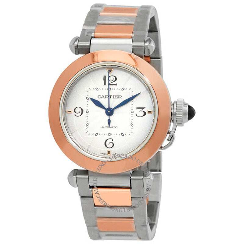 Relógio Pasha De Cartier Automático Mostrador Prateado 35 mm - Mercado de Luxo - O Maior E-Commerce de Bens, Produtos e Serviços de Luxo do Brasil.