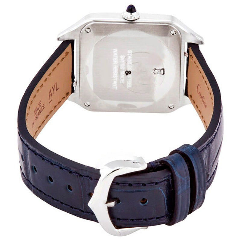 Relógio Santos-Dumont Modelo Pequeno Quartzo Mostrador Prata 27 mm - Mercado de Luxo - O Maior E-Commerce de Bens, Produtos e Serviços de Luxo do Brasil.