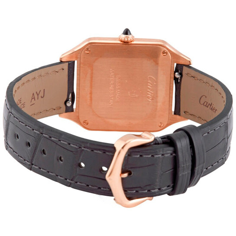 Relógio Santos-Dumont Mostrador Prata Ouro Rosa 18k 27 mm - Mercado de Luxo - O Maior E-Commerce de Bens, Produtos e Serviços de Luxo do Brasil.