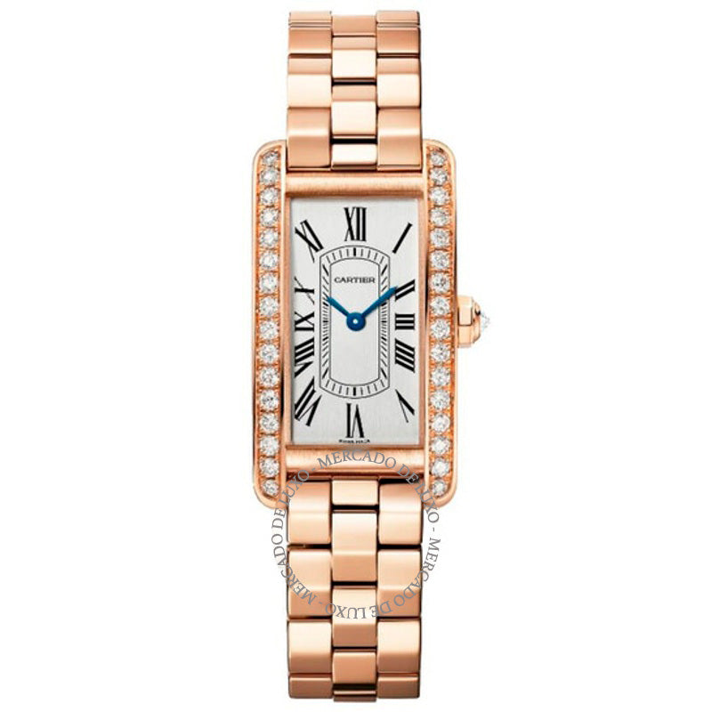 Relógio Tank Americaine Quartzo Diamante Mostrador Prata 19 mm - Mercado de Luxo - O Maior E-Commerce de Bens, Produtos e Serviços de Luxo do Brasil.