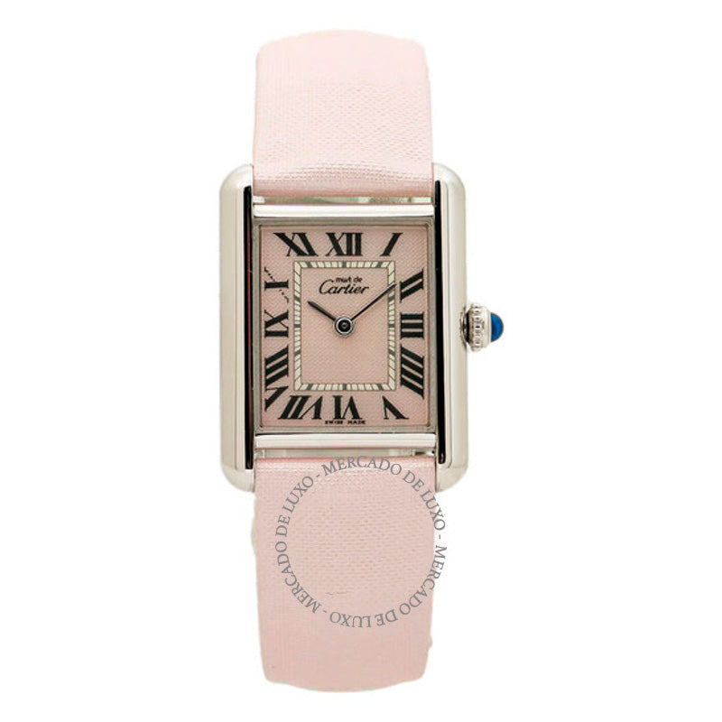 Relógio Tanque Quartzo Rosa Mostrador 22 mm - Mercado de Luxo - O Maior E-Commerce de Bens, Produtos e Serviços de Luxo do Brasil.