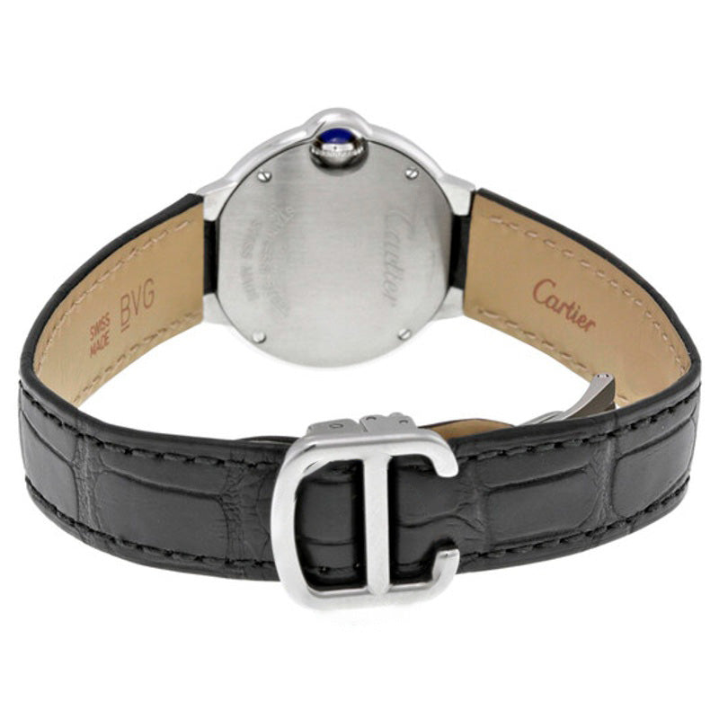 Relógio Ballon Bleu Prata Diamante Mostrador Couro de Jacaré Preto 28 mm - Mercado de Luxo - O Maior E-Commerce de Bens, Produtos e Serviços de Luxo do Brasil.