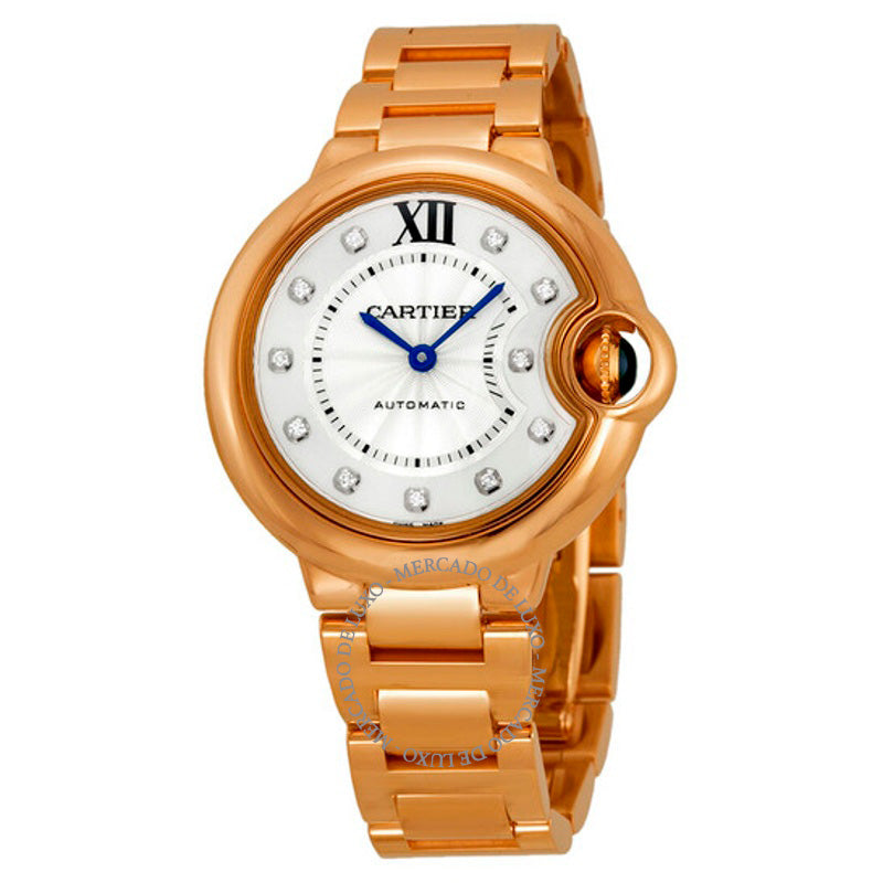 Relógio Ballon Bleu Mostrador prateado Ouro rosa 18k Automático 33 mm - Mercado de Luxo - O Maior E-Commerce de Bens, Produtos e Serviços de Luxo do Brasil.