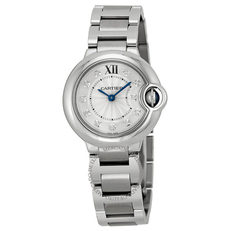 Relógio Ballon Bleu Prata Mostrador Diamante 28 mm - Mercado de Luxo - O Maior E-Commerce de Bens, Produtos e Serviços de Luxo do Brasil.