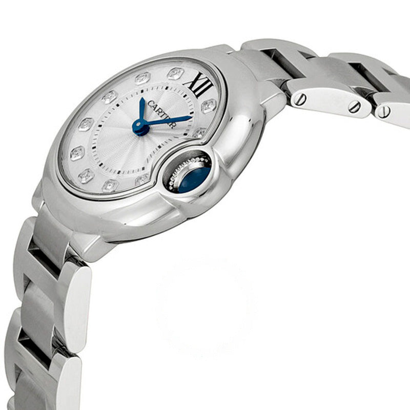 Relógio Ballon Bleu Prata Mostrador Diamante 28 mm - Mercado de Luxo - O Maior E-Commerce de Bens, Produtos e Serviços de Luxo do Brasil.