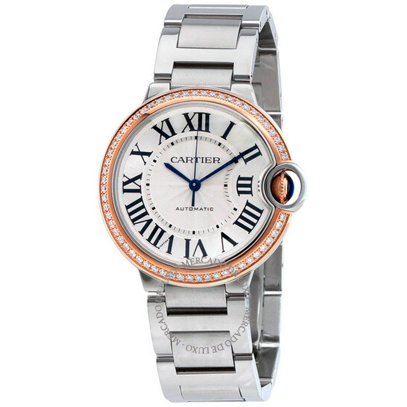 Relógio Ballon Bleu Automático Ouro Rosa 18K Aço Diamante 36 mm - Mercado de Luxo - O Maior E-Commerce de Bens, Produtos e Serviços de Luxo do Brasil.