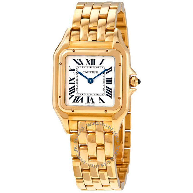 Relógio Panthere de Cartier Mostrador Médio em Prata Ouro Amarelo 18k 37 mm - Mercado de Luxo - O Maior E-Commerce de Bens, Produtos e Serviços de Luxo do Brasil.