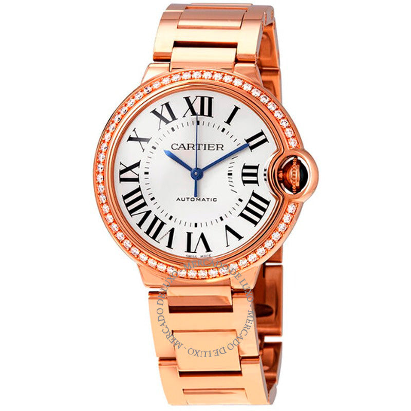 Relógio Ballon Bleu De Cartier Mostrador Automático Diamante Prateado 36 mm - Mercado de Luxo - O Maior E-Commerce de Bens, Produtos e Serviços de Luxo do Brasil.