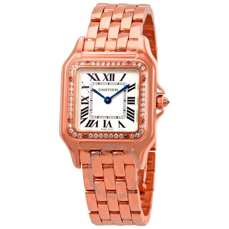 Relógio Panthere de Cartier Mostrador prateado Ouro rosa 18k 37 mm - Mercado de Luxo - O Maior E-Commerce de Bens, Produtos e Serviços de Luxo do Brasil.