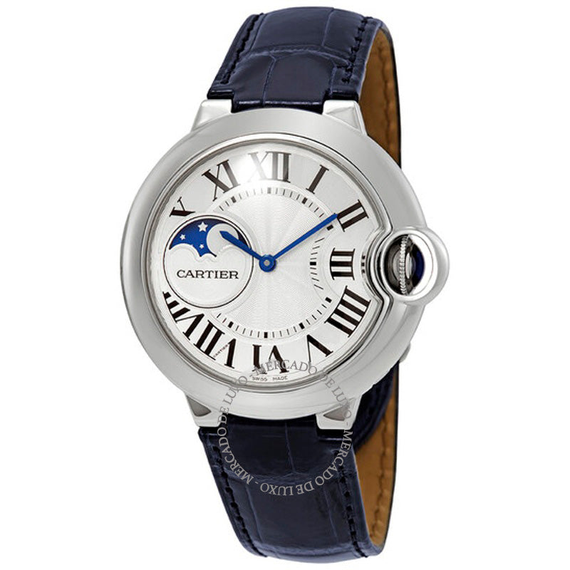 Relógio Ballon Bleu Moonphase Automático Mostrador Prateado  - Mercado de Luxo - O Maior E-Commerce de Bens, Produtos e Serviços de Luxo do Brasil.