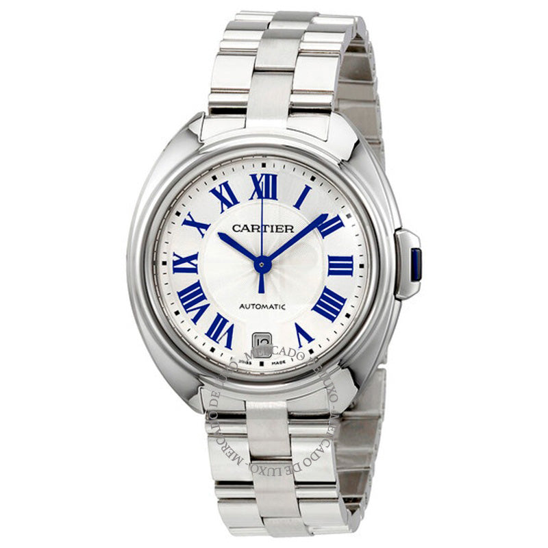 Relógio Cle Automatic Silver Dial 35 mm - Mercado de Luxo - O Maior E-Commerce de Bens, Produtos e Serviços de Luxo do Brasil.
