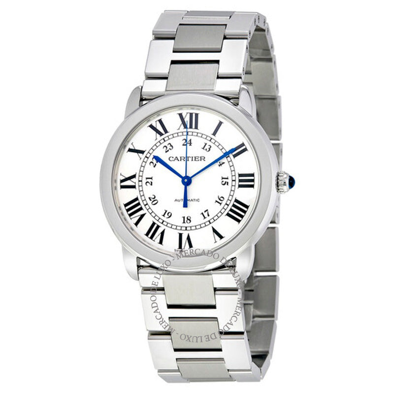Relógio Ronde Solo Silver Opaline Automático 36 mm - Mercado de Luxo - O Maior E-Commerce de Bens, Produtos e Serviços de Luxo do Brasil.