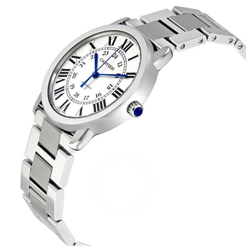 Relógio Ronde Solo Silver Opaline Automático 36 mm - Mercado de Luxo - O Maior E-Commerce de Bens, Produtos e Serviços de Luxo do Brasil.