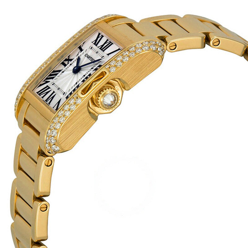 Relógio Tank Anglaise Mostrador prateado Ouro amarelo 18kt 22 mm - Mercado de Luxo - O Maior E-Commerce de Bens, Produtos e Serviços de Luxo do Brasil.
