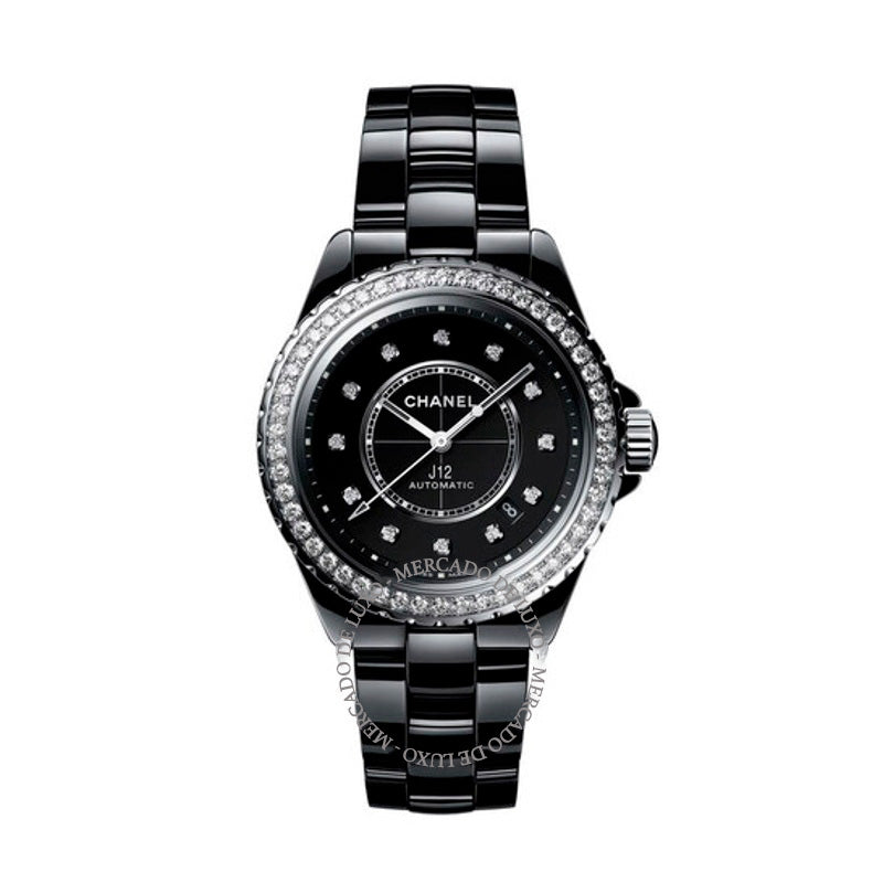 Relógio J12 Automático Diamante Mostrador Preto 38 mm - Mercado de Luxo - O Maior E-Commerce de Bens, Produtos e Serviços de Luxo do Brasil.