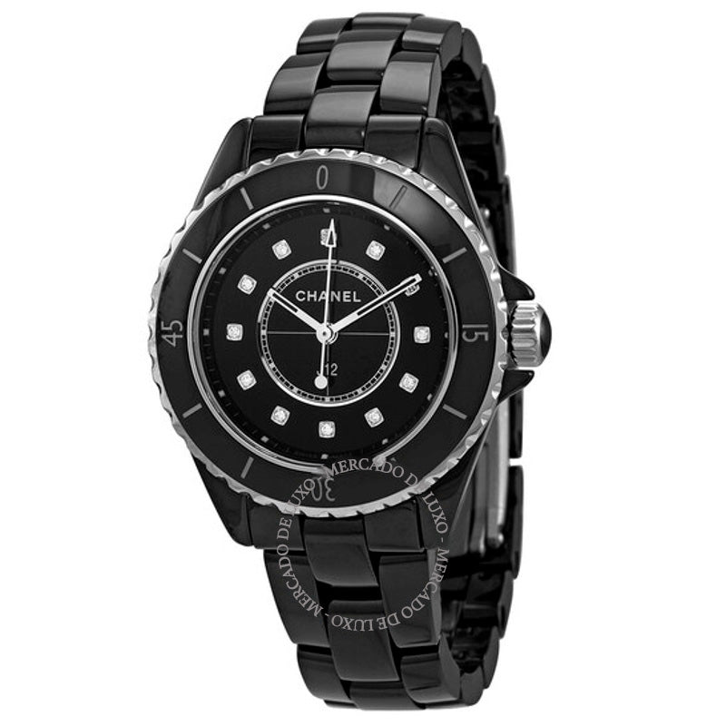 Relógio J12 Quartzo Diamante Mostrador Preto 33 mm - Mercado de Luxo - O Maior E-Commerce de Bens, Produtos e Serviços de Luxo do Brasil.