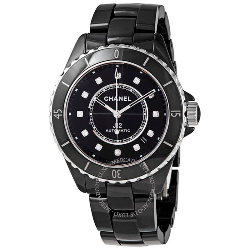 Relógio J12 Automático Diamante Mostrador Preto 38 mm - Mercado de Luxo - O Maior E-Commerce de Bens, Produtos e Serviços de Luxo do Brasil.