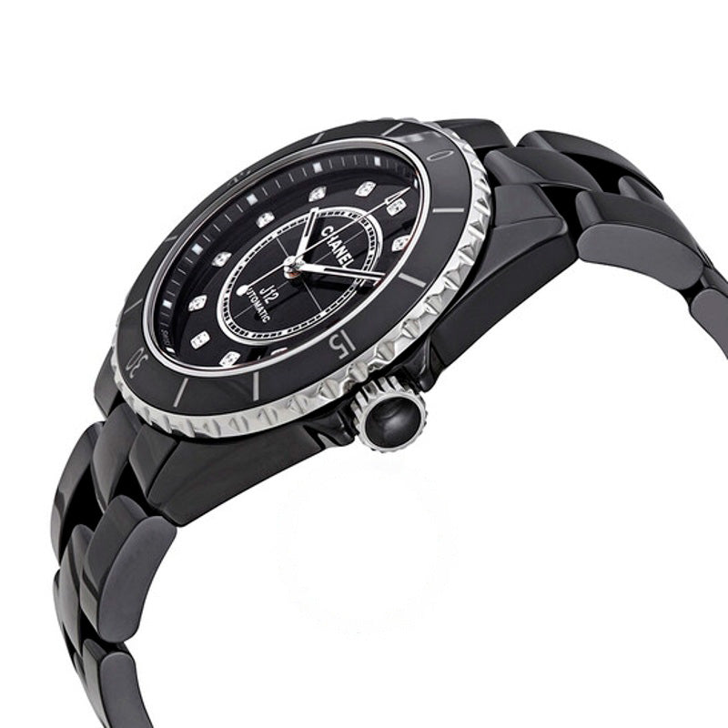 Relógio J12 Automático Diamante Mostrador Preto 38 mm - Mercado de Luxo - O Maior E-Commerce de Bens, Produtos e Serviços de Luxo do Brasil.