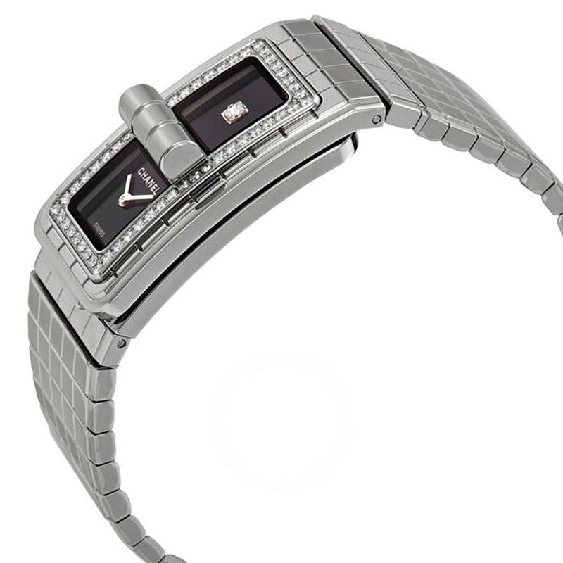 Relógio com mostrador laqueado preto Code CoCo e diamantes 21 mm - Mercado de Luxo - O Maior E-Commerce de Bens, Produtos e Serviços de Luxo do Brasil.