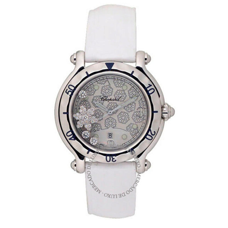 Relógio Happy Sport Diamond Snowflake Aço Branco Borracha 28 mm - Mercado de Luxo - O Maior E-Commerce de Bens, Produtos e Serviços de Luxo do Brasil.