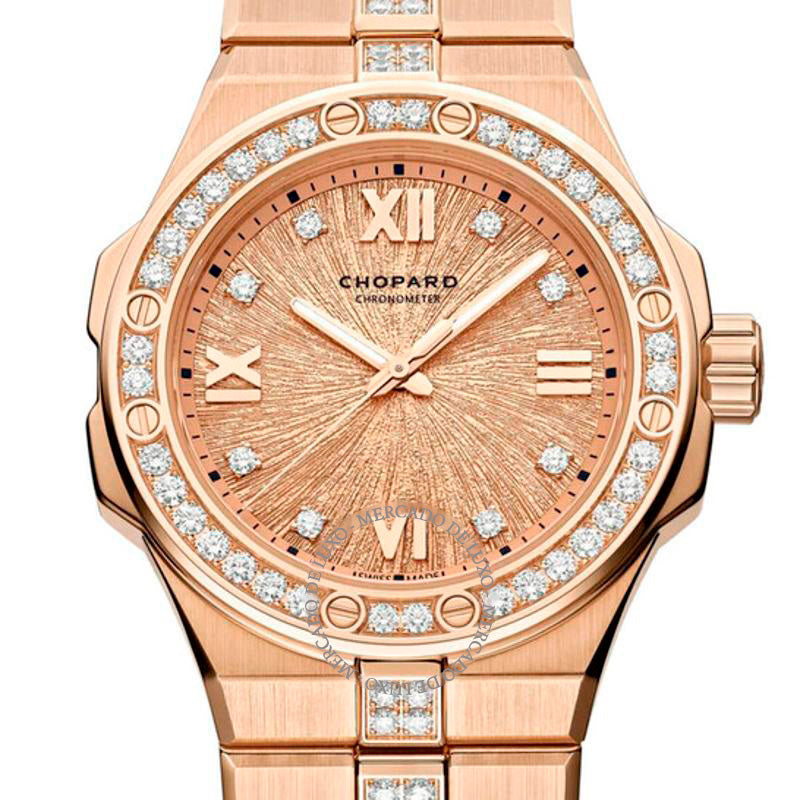 Relógio Alpine Eagle Cronômetro Automático Diamante Mostrador Ouro Rosa 29538 33 mm - Mercado de Luxo - O Maior E-Commerce de Bens, Produtos e Serviços de Luxo do Brasil.