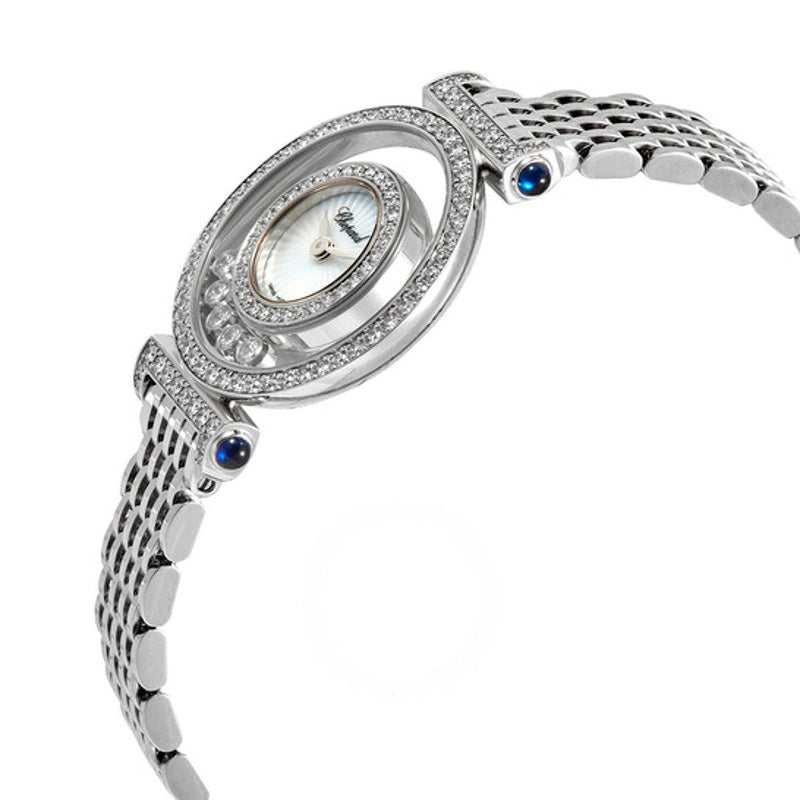 Relógio Happy Diamonds Ouro Branco 18k Quartzo Mostrador Prateado 25 mm - Mercado de Luxo - O Maior E-Commerce de Bens, Produtos e Serviços de Luxo do Brasil.