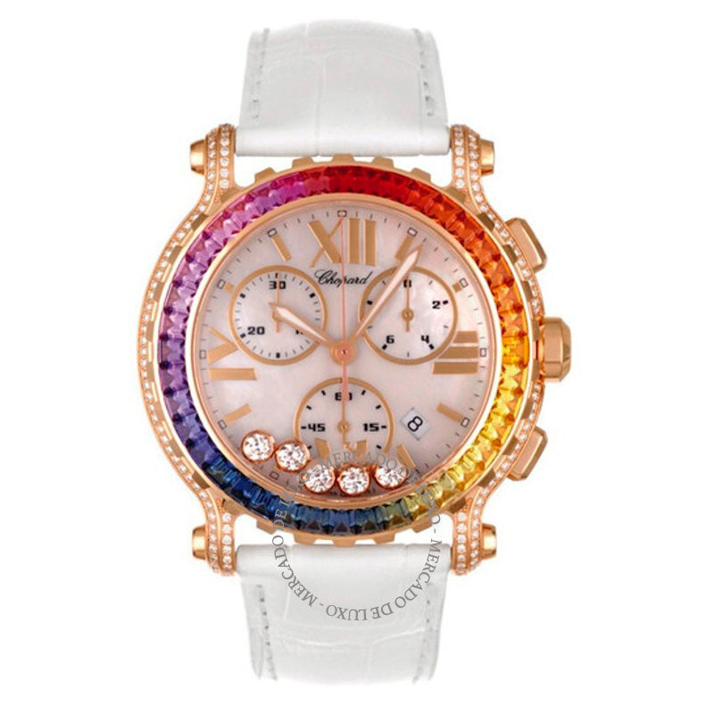 Relógio Happy Sport Chrono Cronógrafo Quartzo Diamante Mostrador Branco 42 mm - Mercado de Luxo - O Maior E-Commerce de Bens, Produtos e Serviços de Luxo do Brasil.